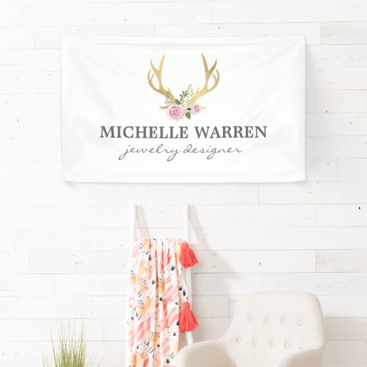 Bohemischer Goldanker mit Blume Banner (Insitu)