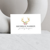 Bohemischer Goldanker mit Blume Visitenkarte