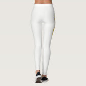 Bohemischer goldener Feder-Traum-Fänger Leggings (Rückseite)