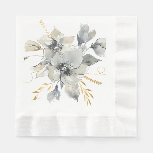 Bohemischer grauer Polterabend Napkins Serviette (Vorderseite)