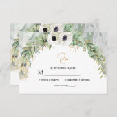 Bohemischer Grüner Park/Garten RSVP Karte (Vorne/Hinten)