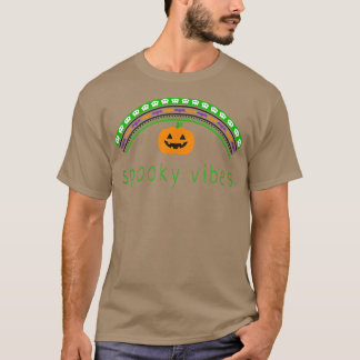 Bohemischer Halloween Rainbow & Pumpkin Spooky Vib T-Shirt