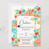 Bohemischer hellorangefarbener Abschluss Einladung (Vorderseite)