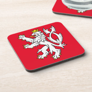 Bohemischer heraldischer Löwe Getränkeuntersetzer