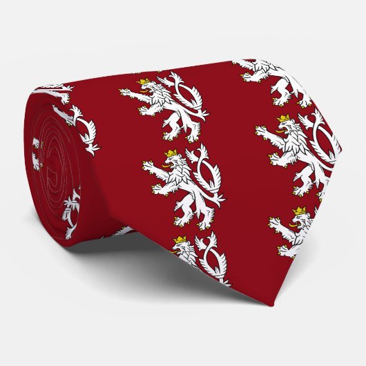 Bohemischer heraldischer Löwe Krawatte (Gerollt)