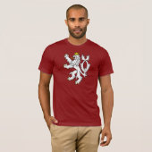 Bohemischer heraldischer Löwe T-Shirt (Vorne ganz)
