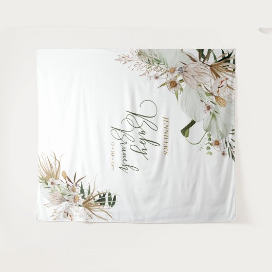 Bohemischer Hintergrund der Boho Baby Brunch-Dekor Wandteppich (Vorderseite (Horizontal))