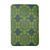 Bohemischer Hippie Green Blue Mandala Ethnic Triba Badematte (Vorderseite Vertikal)