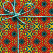 Bohemischer Hippie Red Blue Yellow Cooler Ethnic-T Geschenkpapier