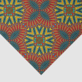Bohemischer Hippie Red Blue Yellow Cooler Ethnic-T Seidenpapier (Ausschnitt)