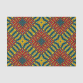Bohemischer Hippie Red Blue Yellow Cooler Ethnic-T Seidenpapier