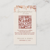 Bohemischer Honeymoon-Fonds mit QR-Code Begleitkarte (Vorderseite)