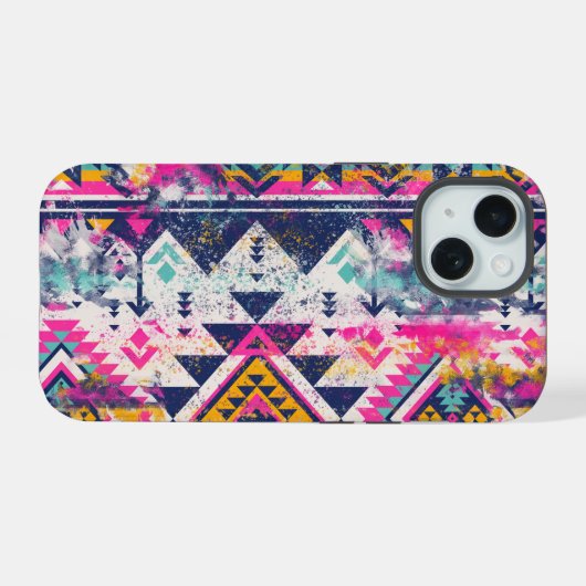 Bohemischer Inspirierter Fall iPhone 15 Hülle (Rückseite (Horizontal))