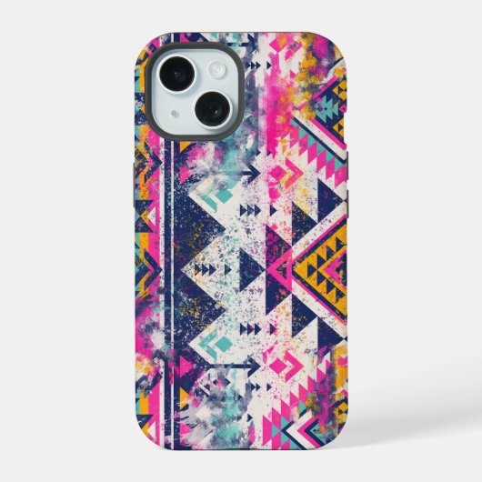 Bohemischer Inspirierter Fall iPhone 15 Hülle (Rückseite)