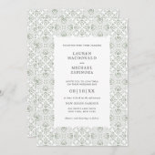 Bohemischer Kaktus Grüne Tile-Wüste Einladung (Vorne/Hinten)