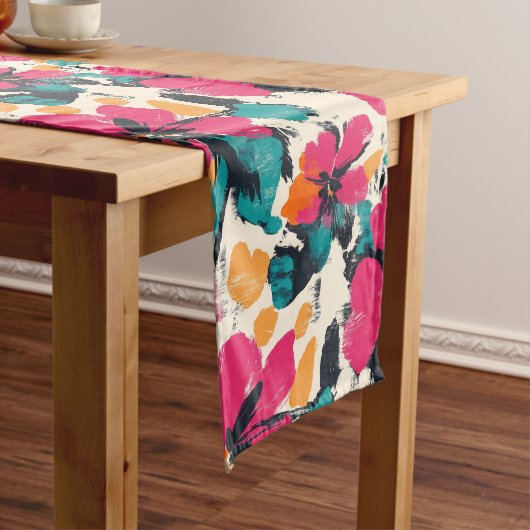 Bohemischer Kaktus- und Blumentisch-Runner Kurzer Tischläufer (Beispiel)