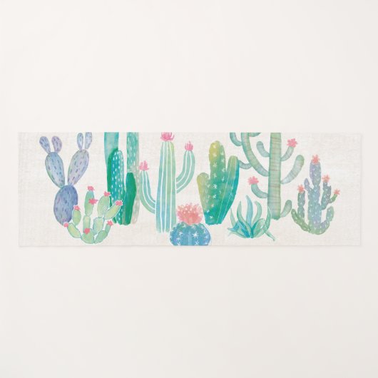 Bohemischer Kaktus Yogamatte (Vorderseite (Horizontal))