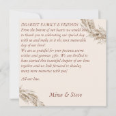 Bohemischer Kalkfall rustikale Blume Dankeskarte (Rückseite)