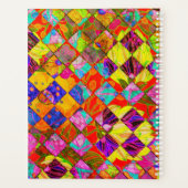 Bohemischer karierter Blumenplaner Planer (Rückseite)