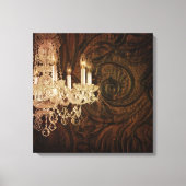 Bohemischer Kronleuchter aus primitivem Western Leinwanddruck (Vorderseite)