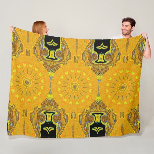 Bohemischer Kronleuchter im Sommer Gemütliche Blum Fleecedecke (Beispiel)