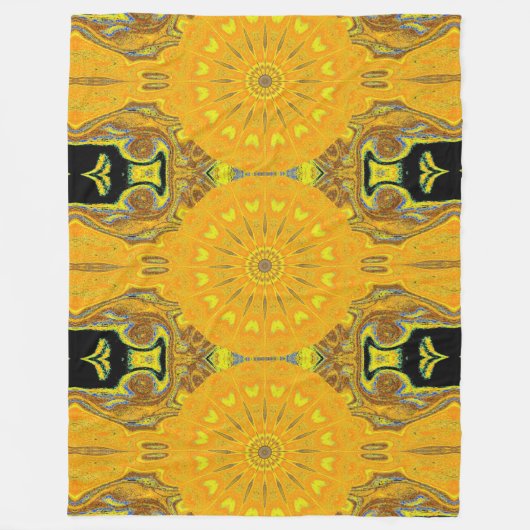 Bohemischer Kronleuchter im Sommer Gemütliche Blum Fleecedecke (Vorderseite)