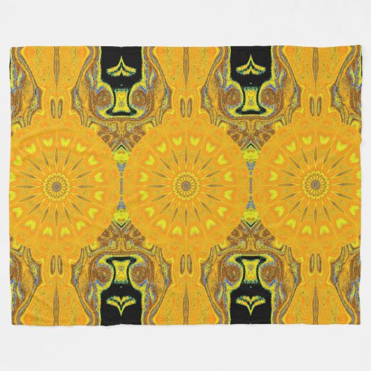 Bohemischer Kronleuchter im Sommer Gemütliche Blum Fleecedecke (Vorderseite (Horizontal))