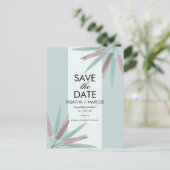 BOHEMISCHER Leaf-Stamm SAVE THE DATE Postkarte (Stehend Vorderseite)