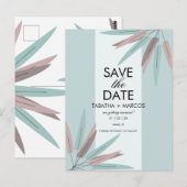 BOHEMISCHER Leaf-Stamm SAVE THE DATE Postkarte (Vorne/Hinten)