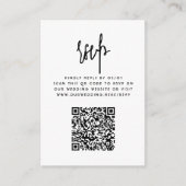 Bohemischer Minimalistischer QR-Code Foto Hochzeit Begleitkarte (Vorderseite)