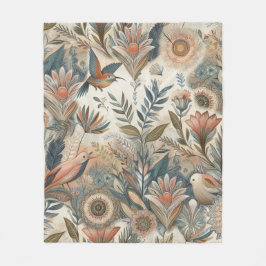 Bohemischer Mix aus aquamarinem Magenta, lila auf Fleecedecke