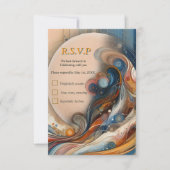 Bohemischer Mix aus aquamarinem Magenta, lila auf RSVP Karte (Vorderseite)