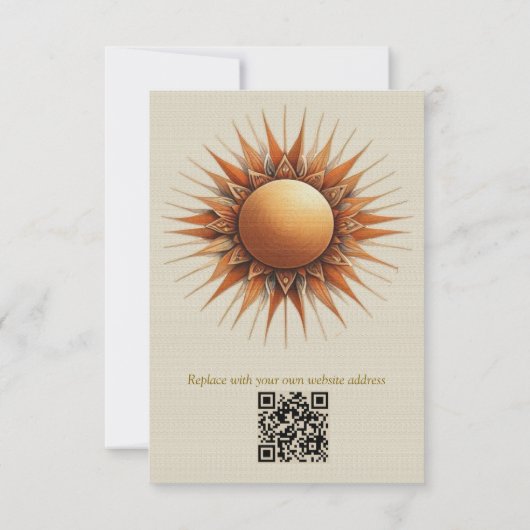 Bohemischer Mix aus aquamarinem Magenta, lila auf RSVP Karte (Rückseite)