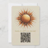 Bohemischer Mix aus aquamarinen, magentafarbenen,  Einladung (Rückseite)