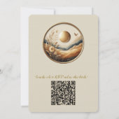 Bohemischer Mix aus aquamarinen, magentafarbenen, Einladung (Rückseite)