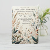 Bohemischer Mix aus aquamarinen, magentafarbenen,  Einladung (Stehend Vorderseite)