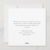 Bohemischer neutraler Blauer Weihnachtsbaum Feiertagskarte (Rückseite)