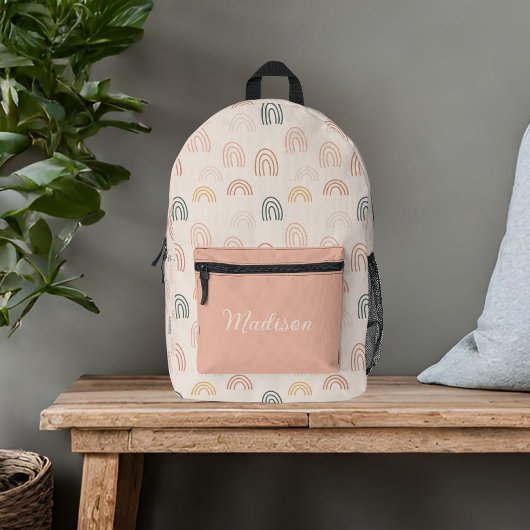 Bohemischer neutraler Rainbows-Individuelle Name Bedruckter Rucksack