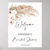 Bohemischer Orchard Pampas Brautparty Begrüßungsze Poster (Vorne)