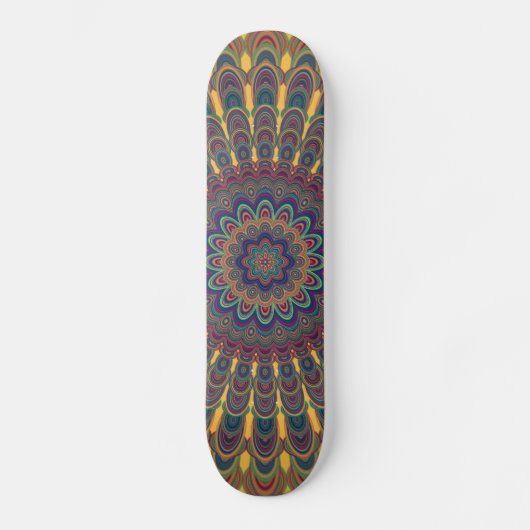 Bohemischer ovaler Mandala Skateboard (Vorderseite)