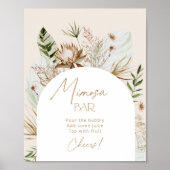 Bohemischer Pampelgras mimosa Bar Poster (Vorne)