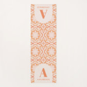 Bohemischer Pastellrosa Yogamatte (Vorderseite)