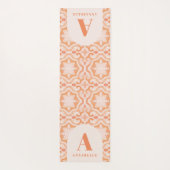 Bohemischer Pastellrosa Yogamatte (Rückseite)