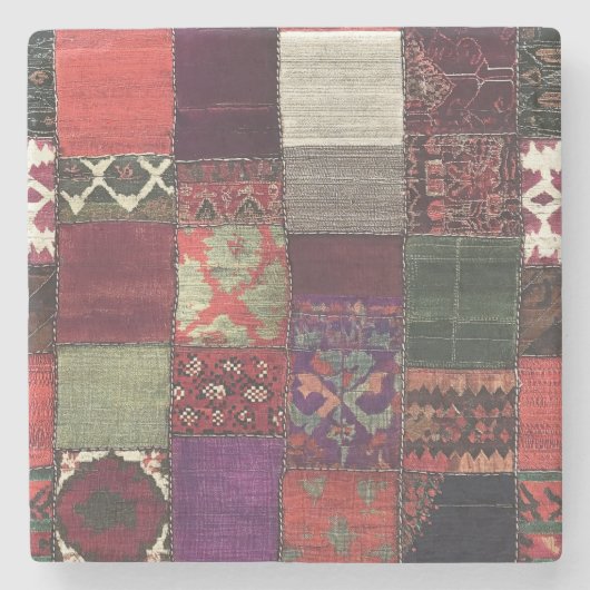Bohemischer Patchwork Stone Untersetzer (Vorderseite)