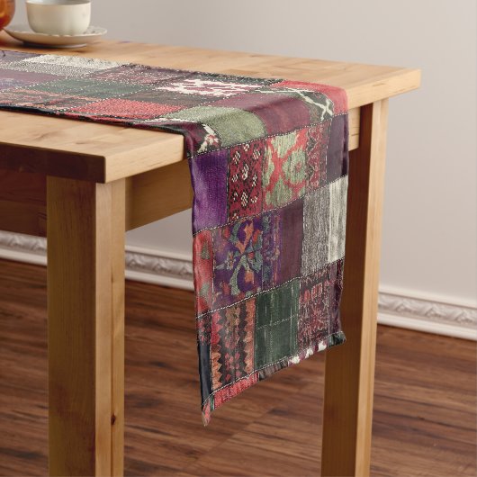 Bohemischer Patchwork-Table-Runner Kurzer Tischläufer (Beispiel)