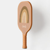 Bohemischer Rainbows Gemusterter Skriptname Pickleball Schläger (Links)