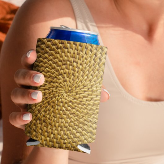 Bohemischer Rattan Basketweacker kann kühler Dosenkühler