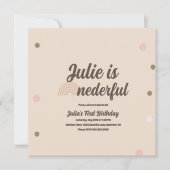 Bohemischer Regenbogen Erster Geburtstag Onederful Karte (Vorderseite)