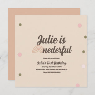 Bohemischer Regenbogen Erster Geburtstag Onederful Karte