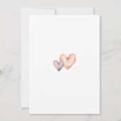 Bohemischer Regenbogen mit Hearts Baby Dusche Einladung (Rückseite)